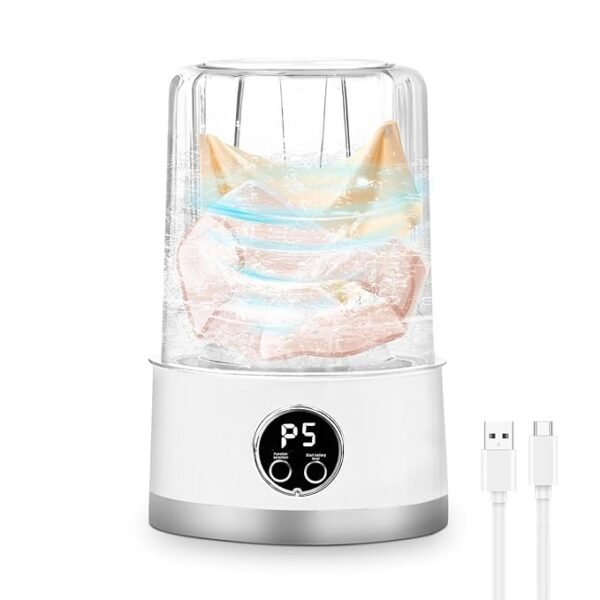 Portable Washing Machine, Rechargeable 1500mAh Cordless Mini Washing Machines