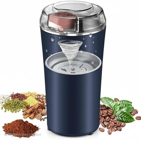 Plastic Dark Blue Electric Coffee Grinder